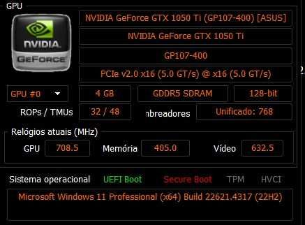 Asus GTX 1050 Ti 4GB GDDR5 em óptimo estado ( pouco uso )