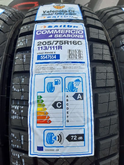 4x Opona Wielosezonowa 205/75 R16C 113R Sailun Commercio 4s