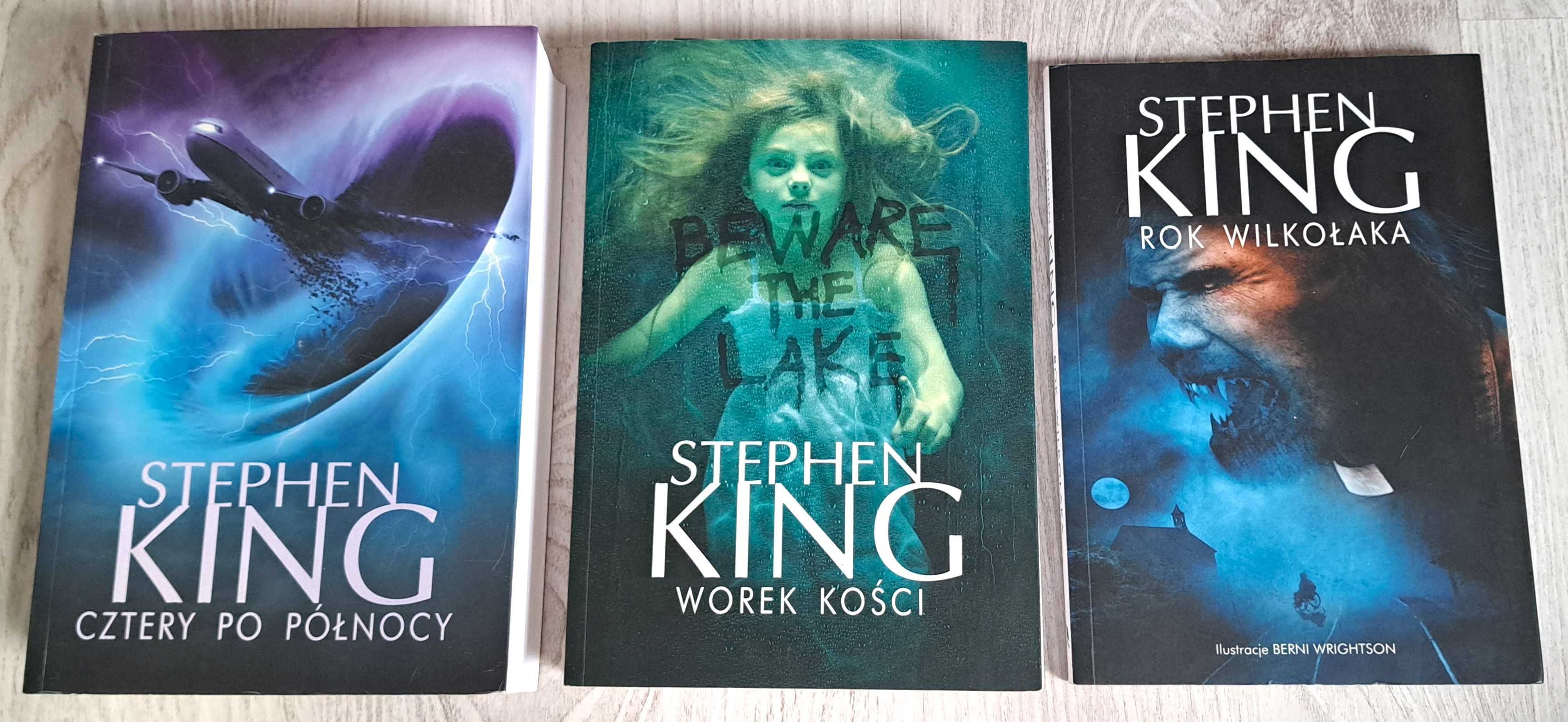 3x Stephen King Rok Wilkołaka + Cztery po północy + Worek kości   BDB