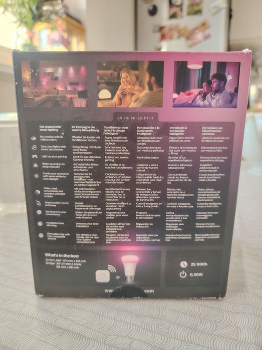 Nowy zestaw startowy Philips Hue Bridge pro plus 2x 1100LM e27 mostek