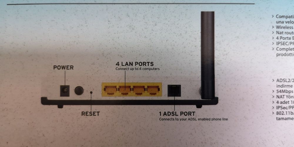 Modem TP-Link router ADSL Wi-Fi 54Mb/s TD-W8901G