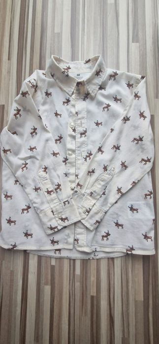 Koszula świąteczna z długim rękawem H&M 110, dla chłopca