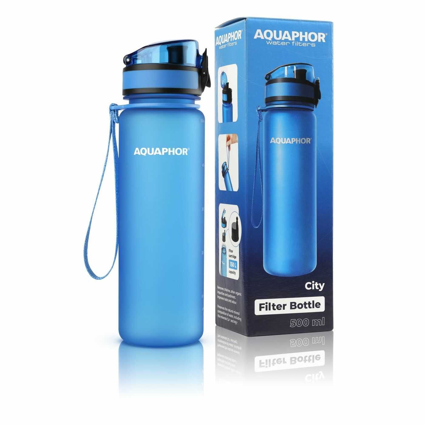 Aquaphor City Butelka Filtrująca 0,5 l niebieska