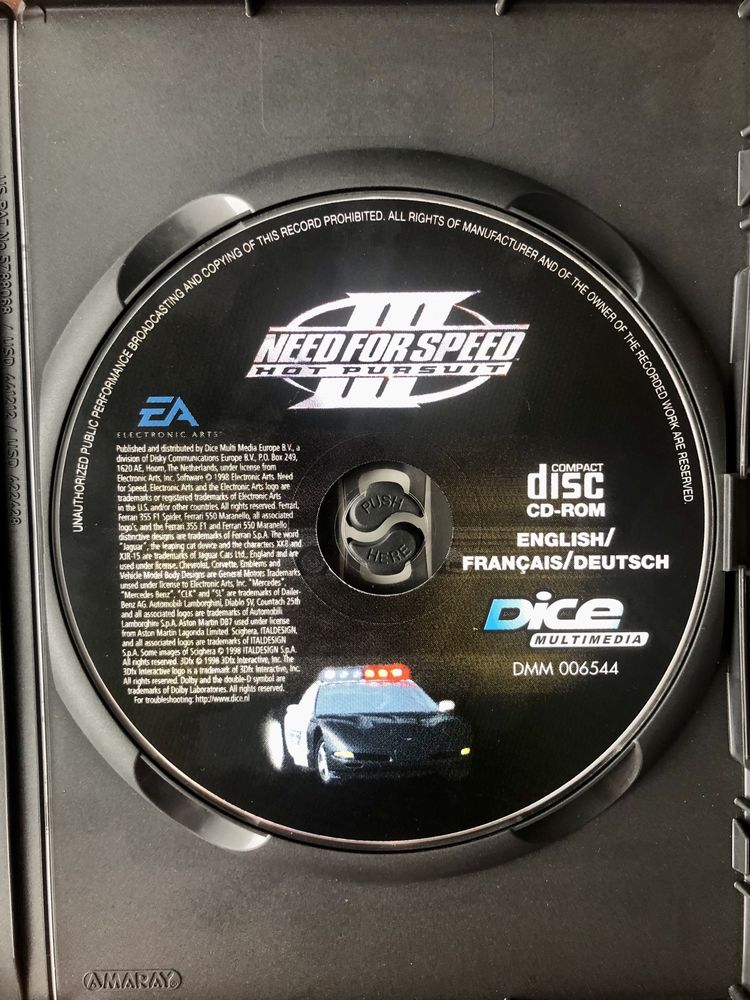 Need For Speed Hot Pursuit 3 III Gra PC 1998