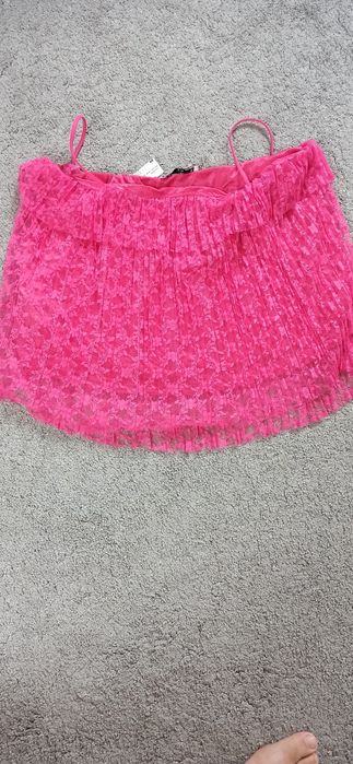 Mango bluzeczka damska pink różowa z koronką M
