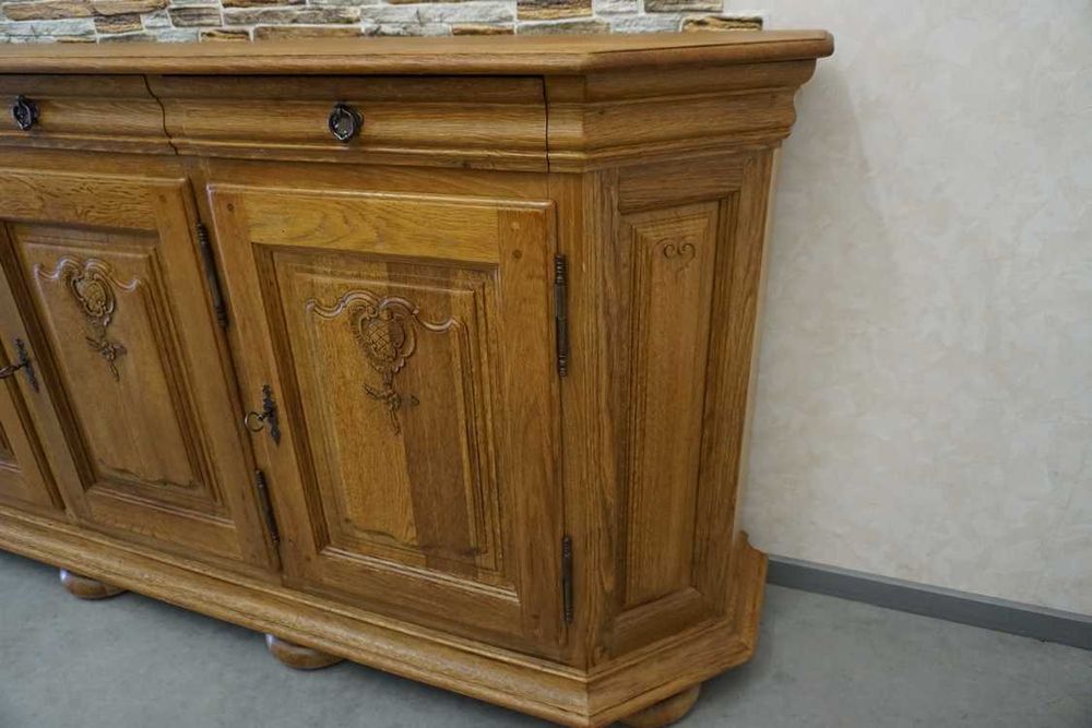 Komoda z Litego Dębu Dębowa Naturalna 3 drzwiowa szer. 203 cm (p-1278)