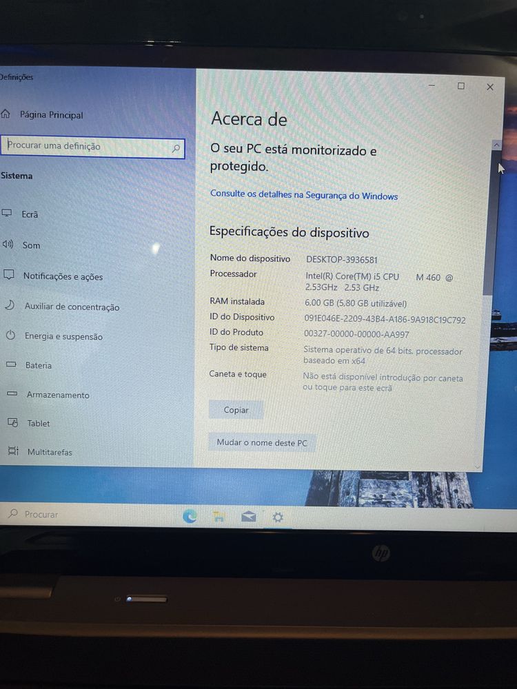Portátil Hp G62 Intel i5