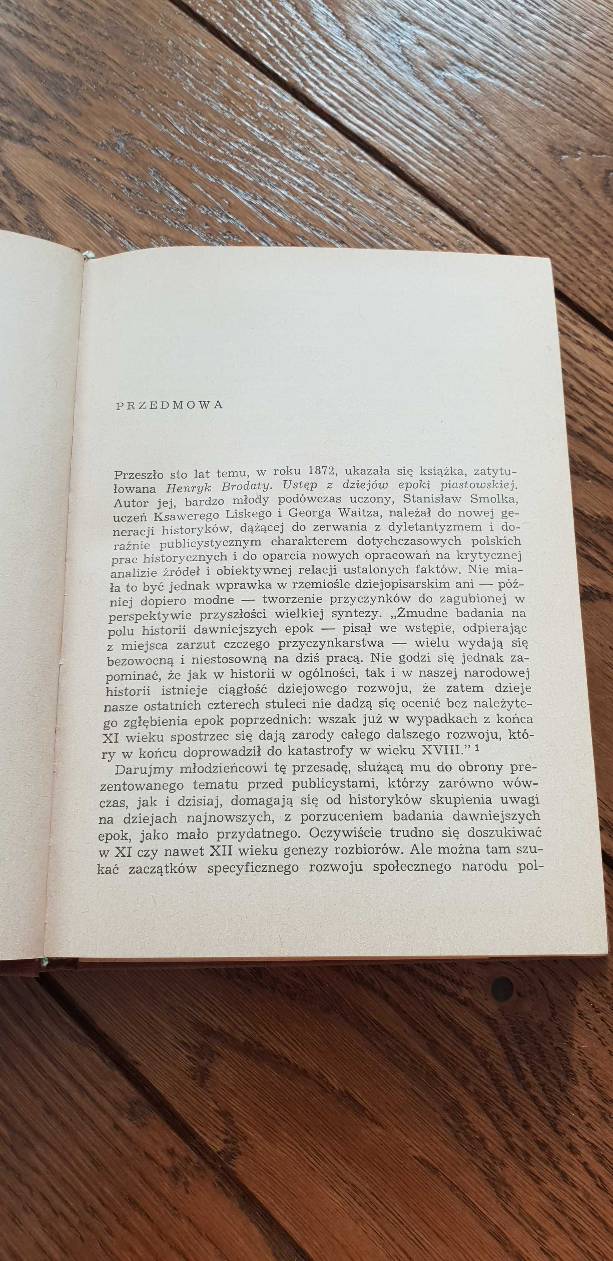 Książka rok 1975 "Henryk Brodaty i jego czasy" Benedykt Zientara
