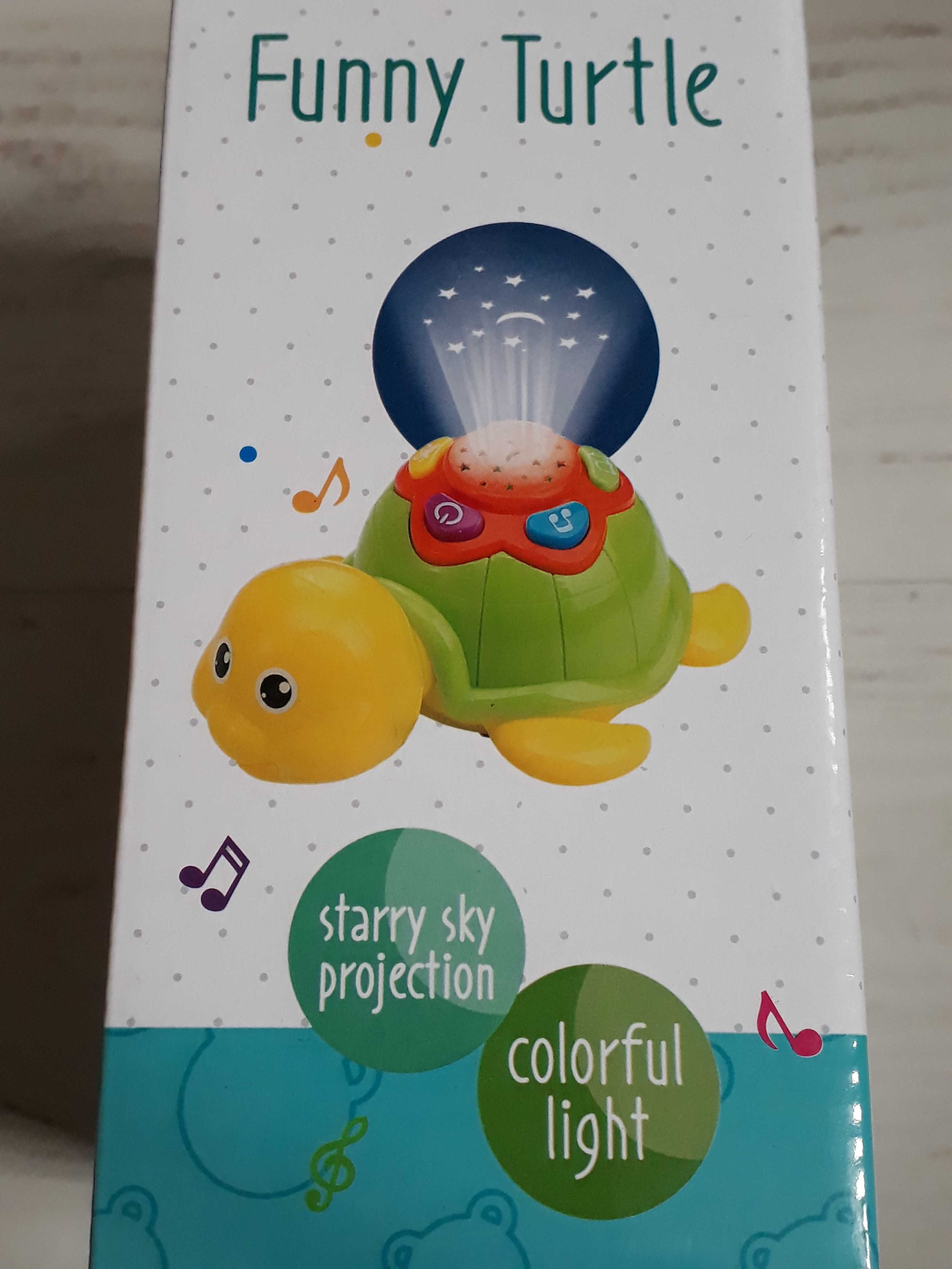 NOWE BamBam, ZABAWNY ŻÓŁW, projektor, zabawka muzyczna interaktywna