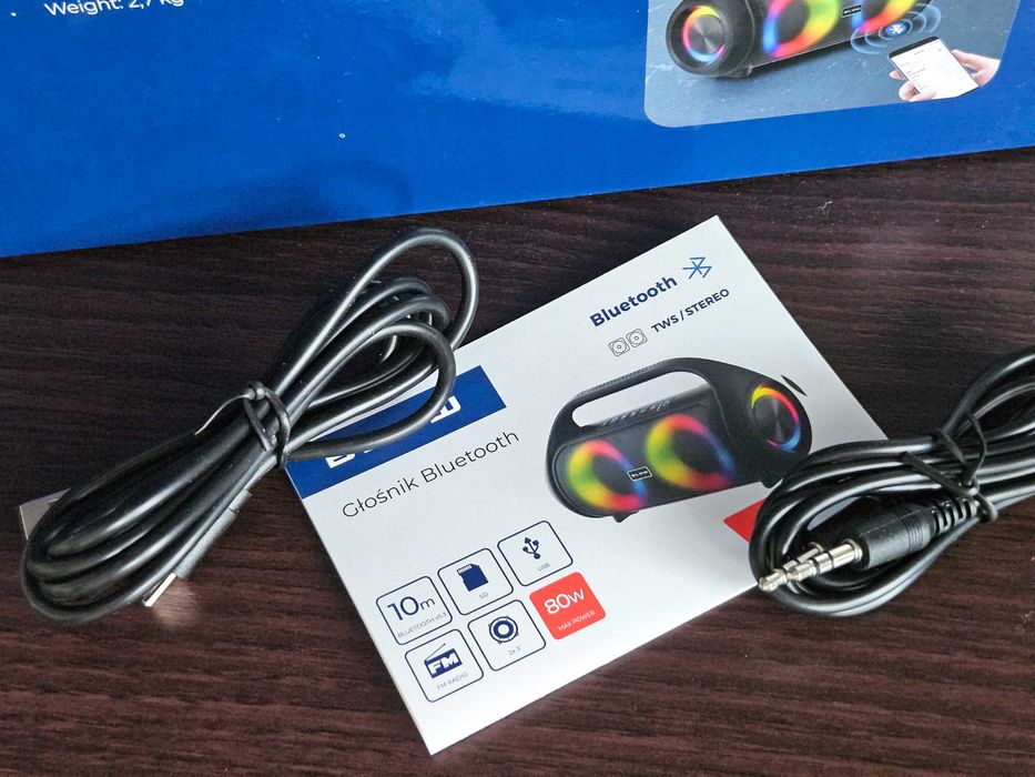 Głośnik bluetooth przenośny BLOW NOWY IPX5 RADIO FM USB 80W