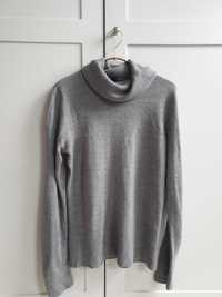 Szary golf sweter H&M 38 minimalistyczny