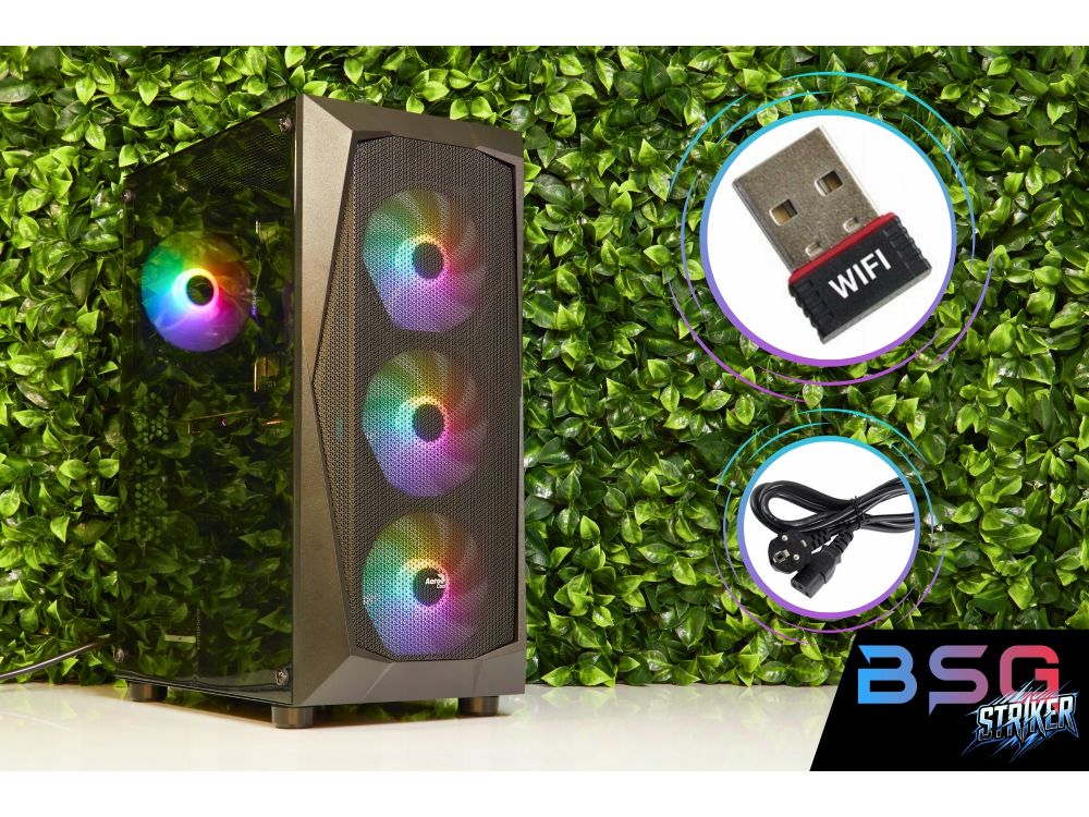 komputer gamingowy bsg striker v12 ryzen 5 16gb ddr4 512ssd win11 pro