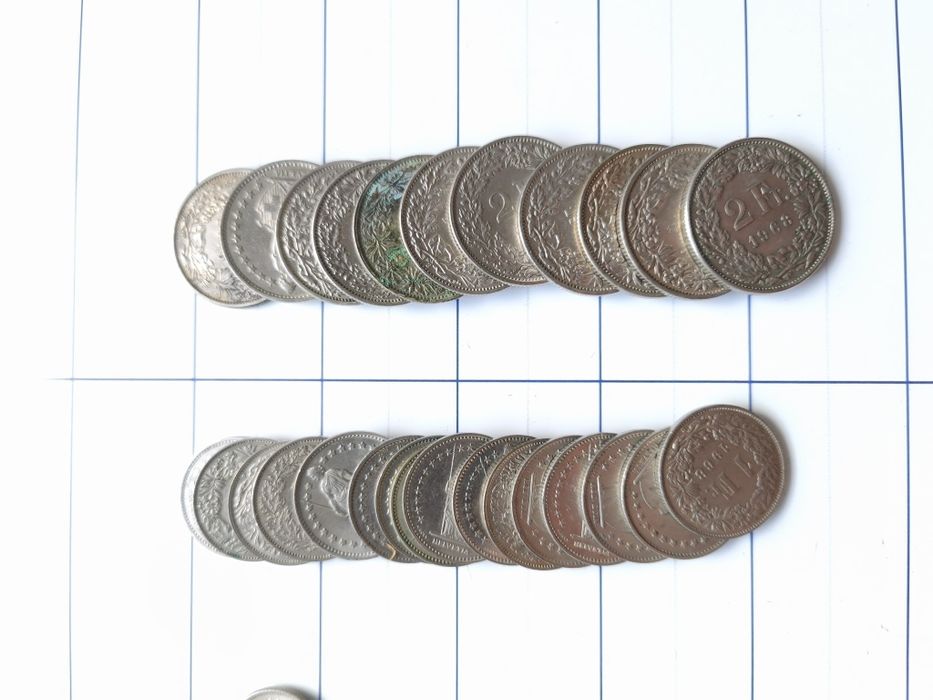 85 franków szwajcarskich poniżej kursu, monety