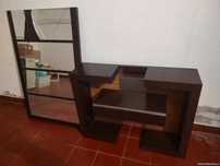 Movel de hall em Mogno com painel de espelhos