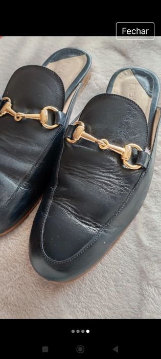 Mules/Chinelos em pele