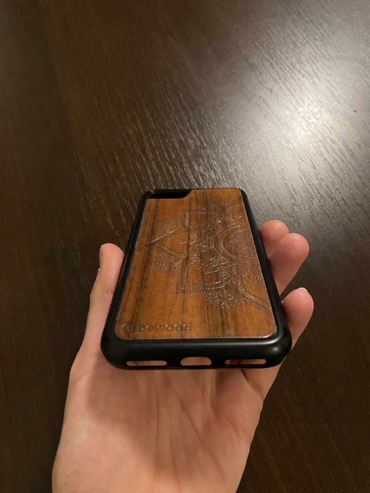 Ręcznie wykonana drewniana obudowa / etui Iphone 7 / 8 Mandala