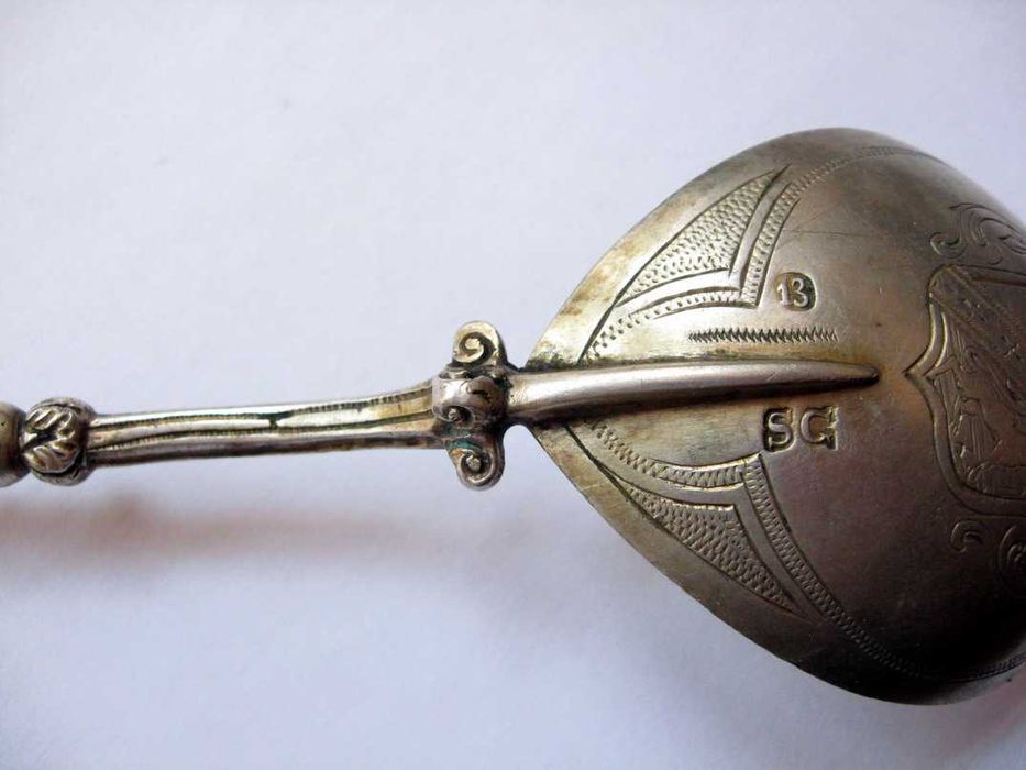 ŁYŻKA Kolekcjonerska XVIII W. w. srebro pr. 13