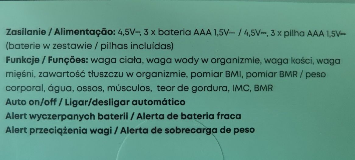 Waga łazienkowa smart HOFFEN Android/IOS, 3 kolory, nowa.