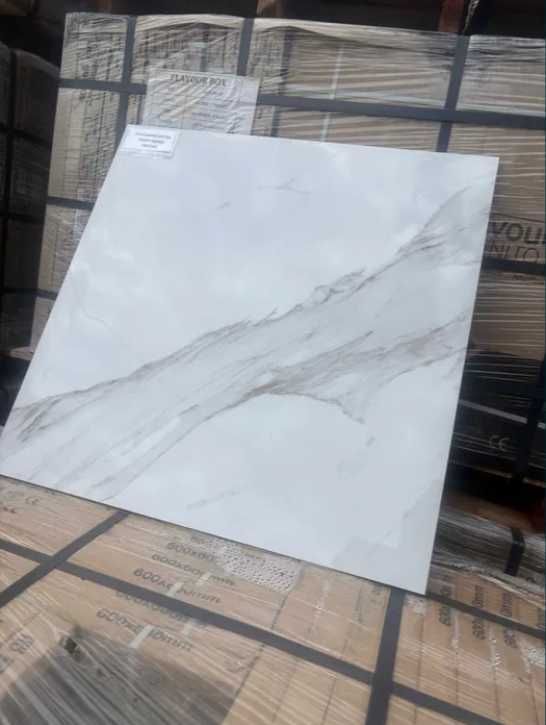 Płytka 60x60 gresowa ceramiczna Statuario poler szkliwiony