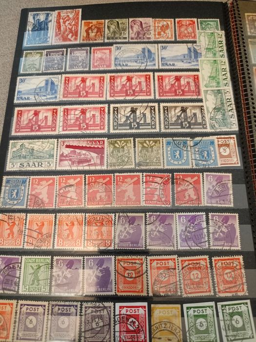 Stare pocztowe znaczki Niemcy strefy okupacyjne