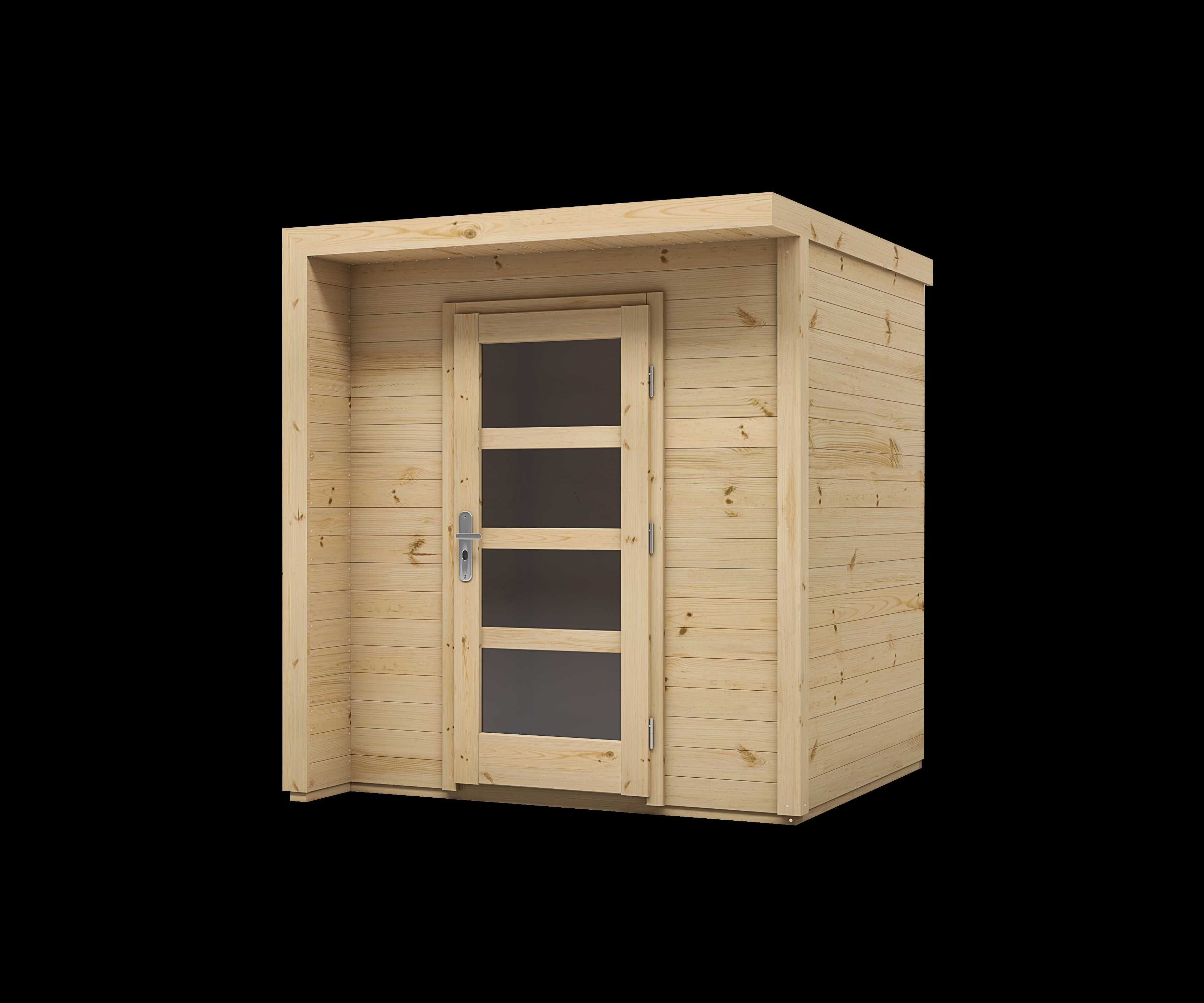 Nowoczesny Drewniany Domek Narzędziowy Ogrodowy MEG014