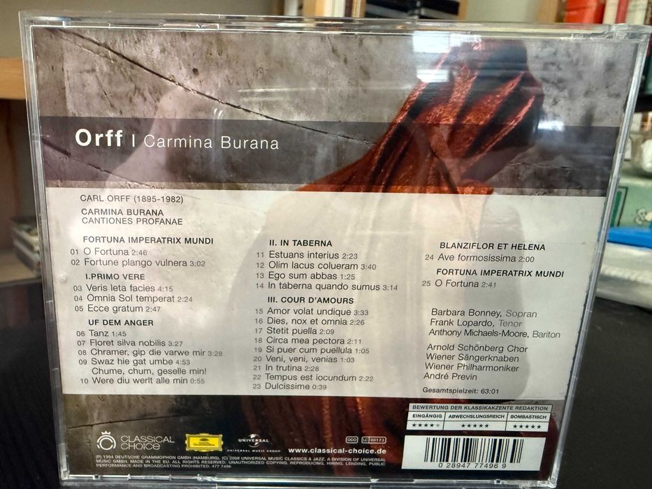 Orff – Carmina Burana – A. Schoenberg Chor, Wiener Philarmonik, Previn