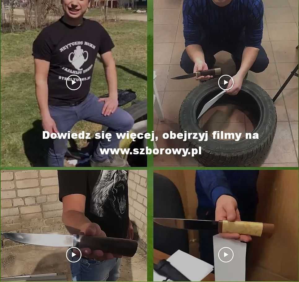 Kuty RĘCZNIE myśliwski nóż Jakucki 110mm. Stal H12MF