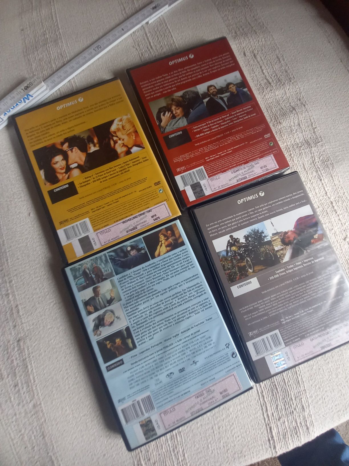 quatro dvds filmes coleção Serie Y do jornal publico por 10 euros