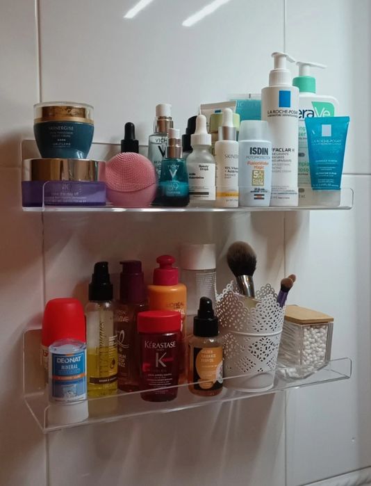 Conjunto prateleiras acrílicas