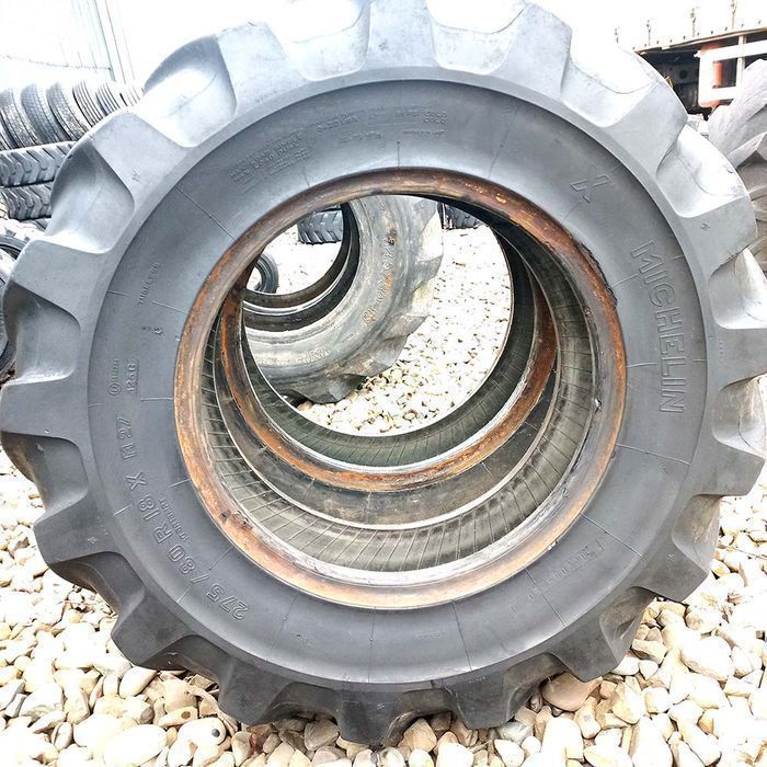 275/80 R18 Michelin б/у шини для трактора навантажувача 2шт | 2402079