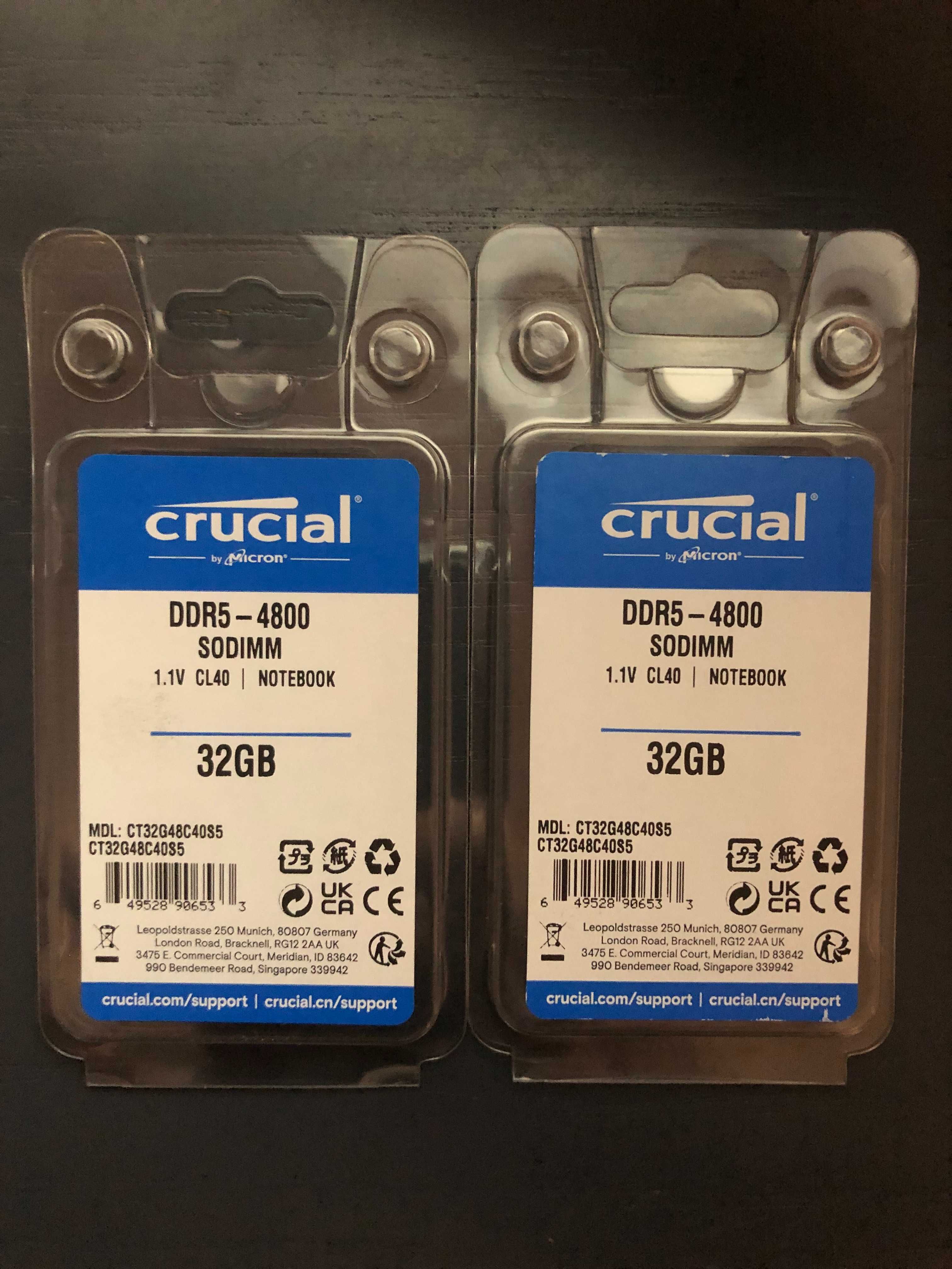 Crucial RAM 64 GB DDR5 4800 MHz portatil