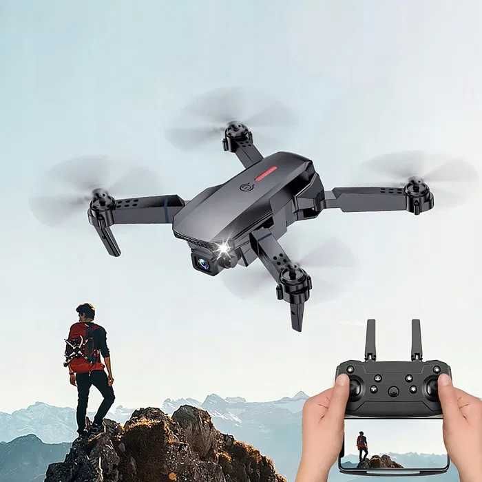 DRON 2 KAMERY HD WIFI Zabawka na Prezent 360° Zawis bez Pozwolenia