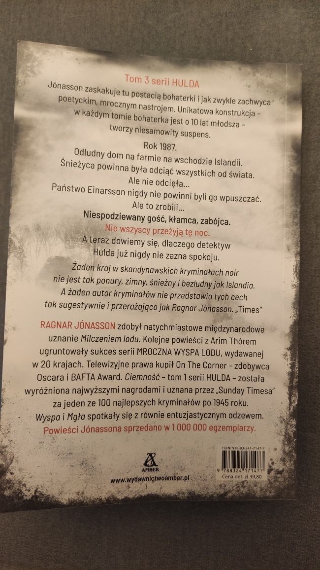 Książka Mgła Ragnar Jonasson