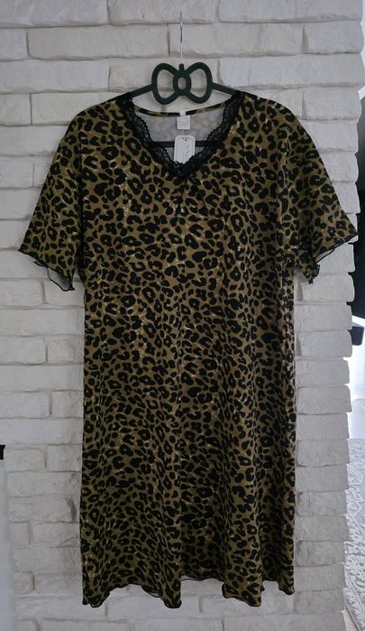 Panterka koszula nocna plus size 3xl 46 48