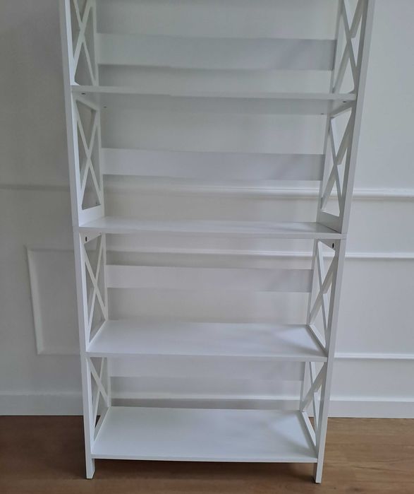 Regal stojący na książki 150 cm wysoki biały