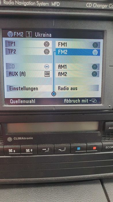 Штатна магнітола Radio Navigation System MFD VW Passat b5.