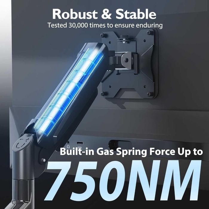 GDM7502 gazowy podwójny uchwyt biurkowy na monitor TV 13-32 9kg