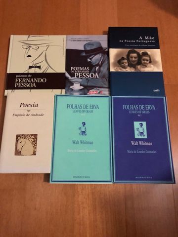 Livros Poesia Eugénio Andrade Fernando Pessoa Walt Whitman Albano Mart