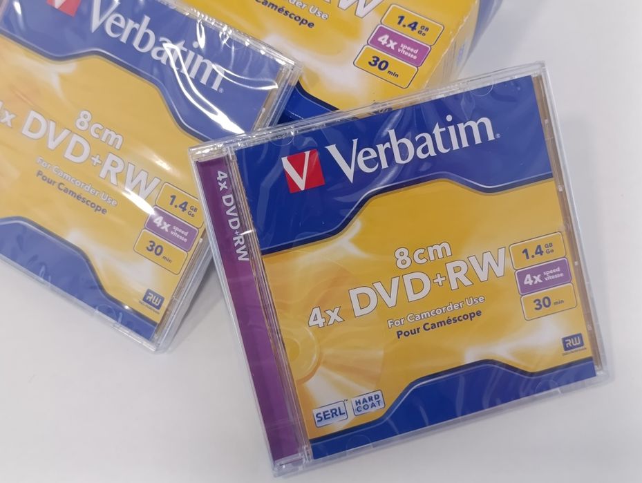 Płyta MINI DVD 8cm dvd+rw Verbatim do kamer Sony, wielokrotny 8 NOWA