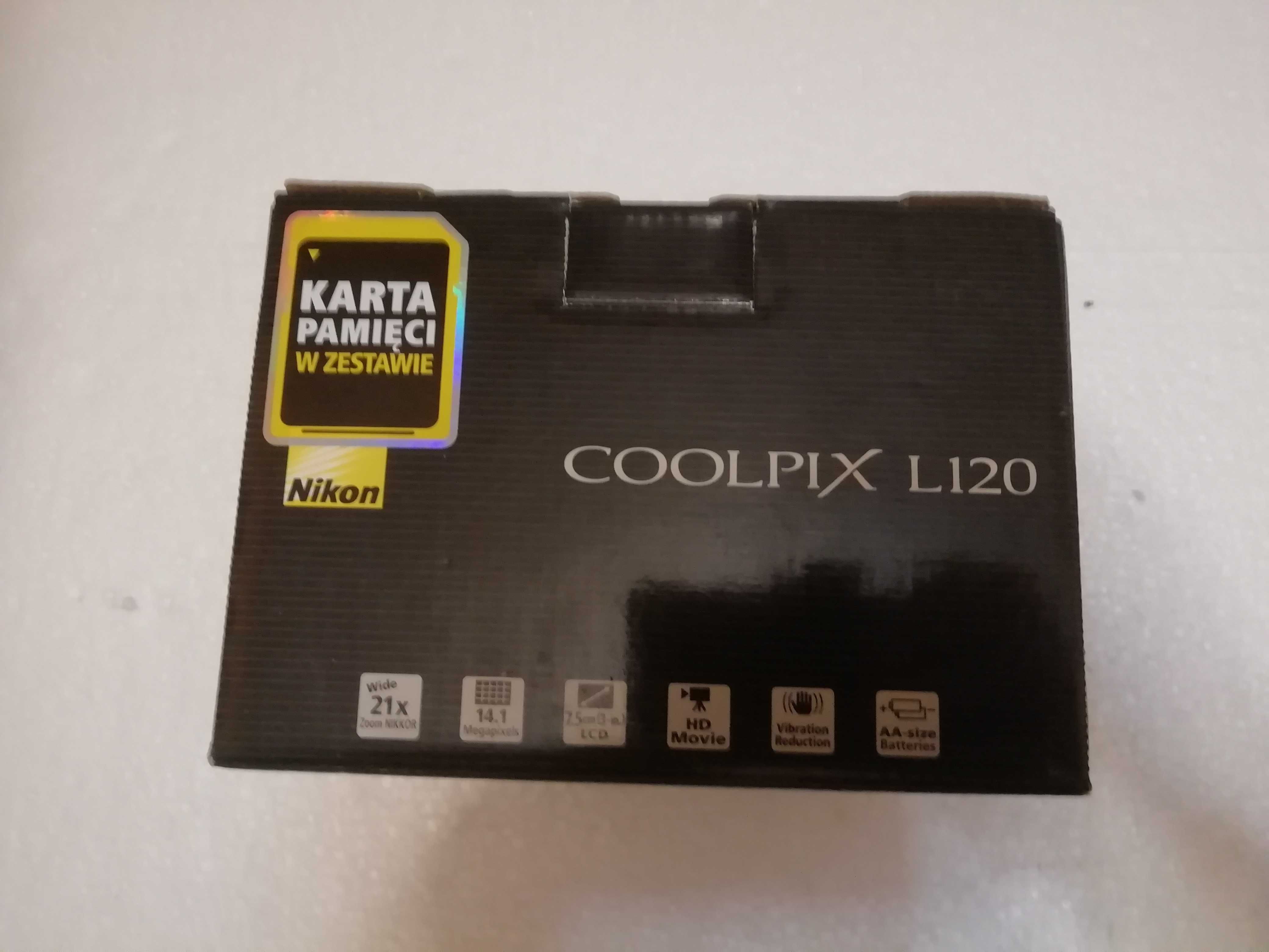 Pudełko plus kable instrukcje Nikon Coolpix L120