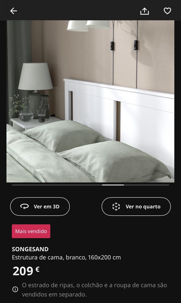 Cama casal ikea NOVA