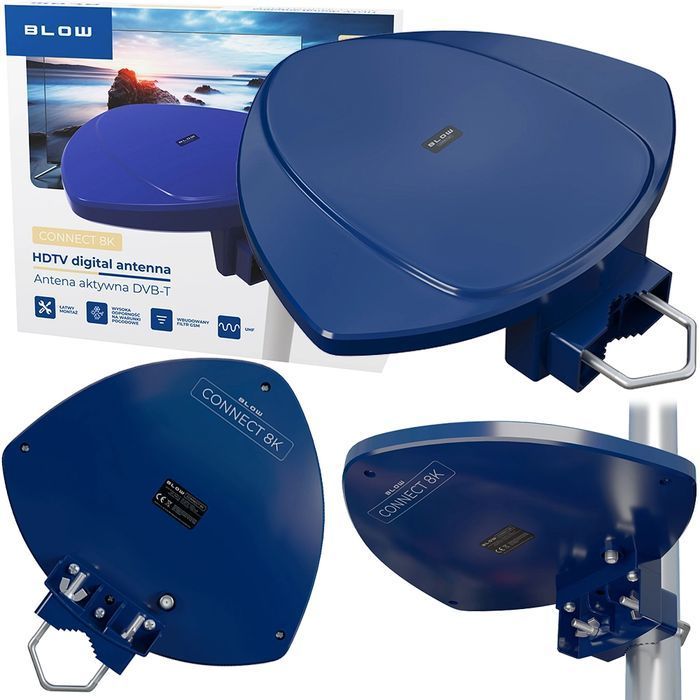 Antena telewizyjna naziemna DVB-T Blow CONNECT 8K  zewnętrzna 21-055#