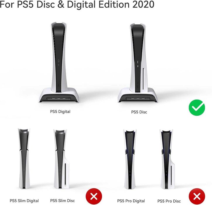 Stojak z wentylatorem chłodzącym i stacją ładującą pady konsoli PS5