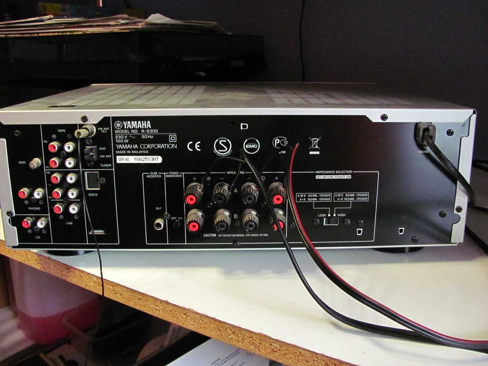 Amplituner stereo Yamaha R-S300 - srebrny