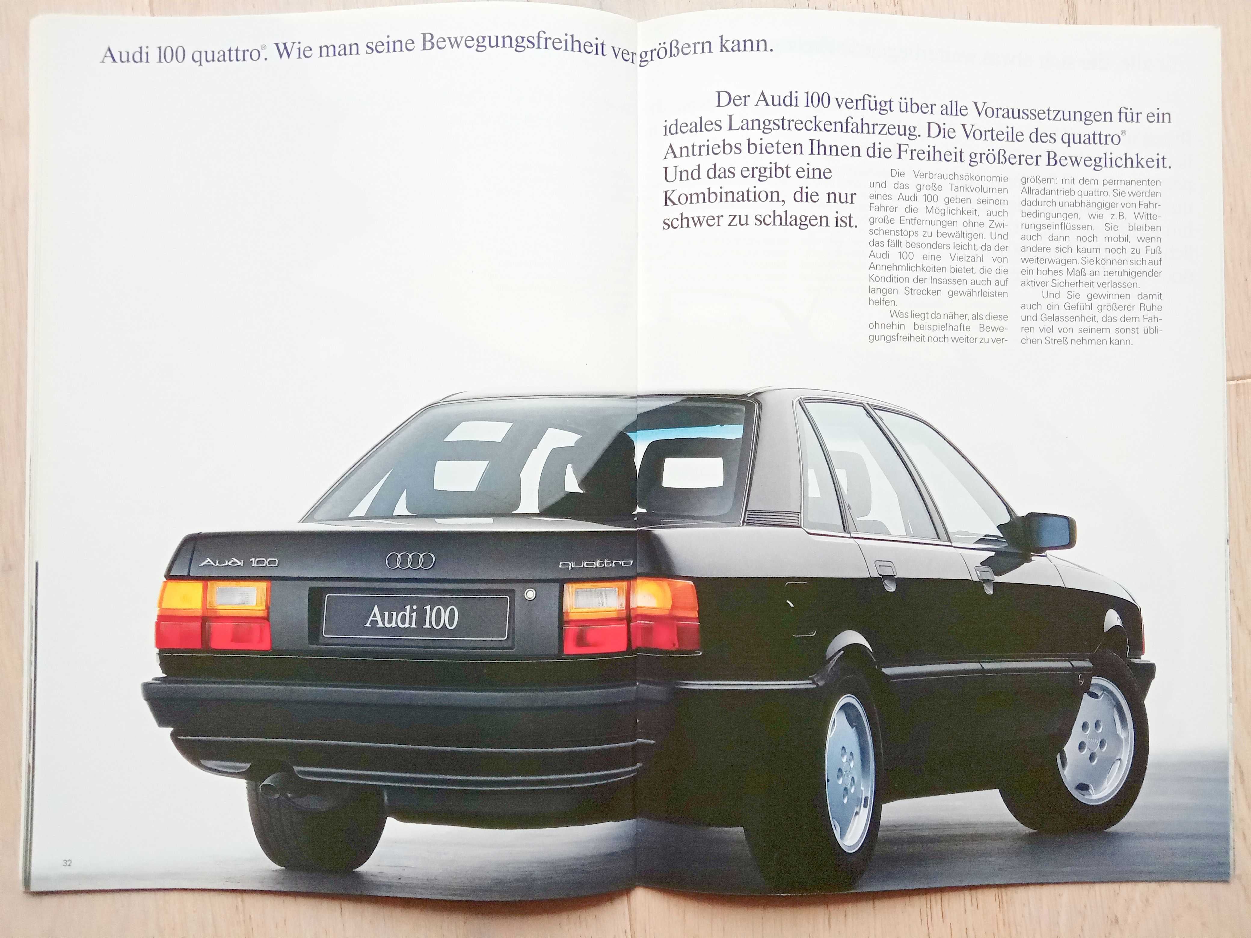 AUDI 1989 /80, 90, Coupe, 100, 200, Quattro, V8/ prospekt 56 str. BDB