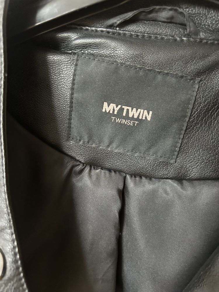 шкіряна куртка twinset
