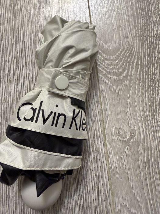 НОВЕ міні Calvin Klein компактна жіноча парасоля біла чорна сіра зонт