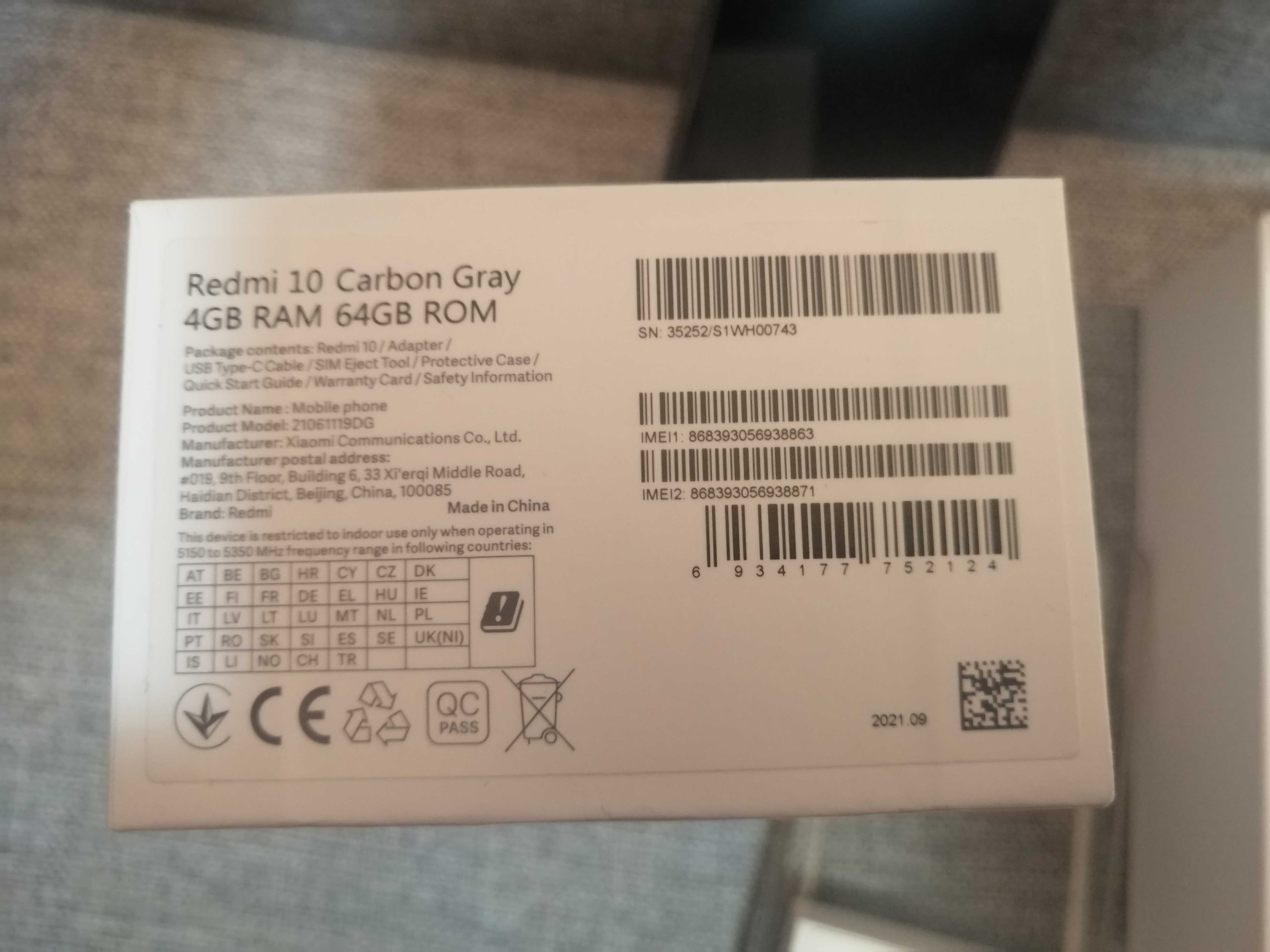 Xiaomi Redmi 10 Carbon Gray 4/5 GB RAM / 64 GB jak nowy