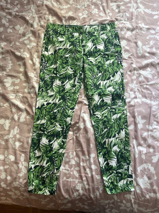 Spodnie cygaretki top secret liście, wiosna lato 40