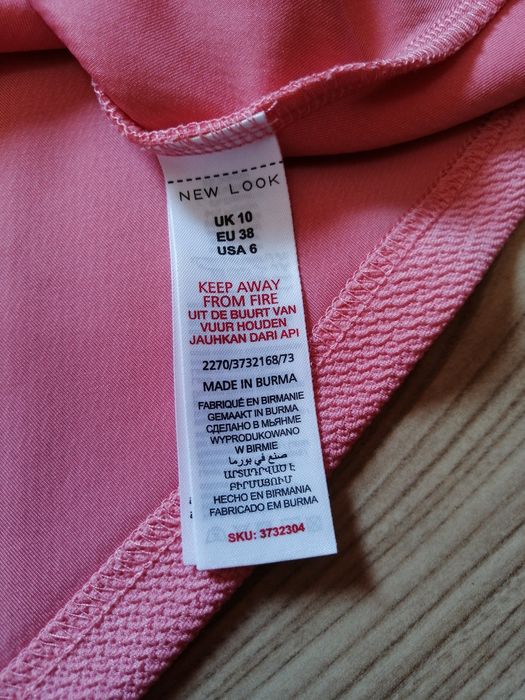 NOWA letnia luźna różowa sukienka na ramiączkach New Look 38 M